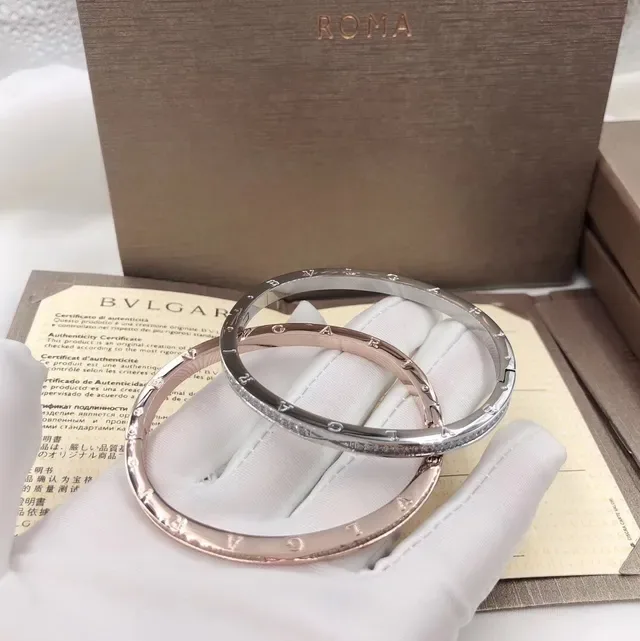 Bvlgari Bracelet Rigide Pavé Cristal Or Rose 9