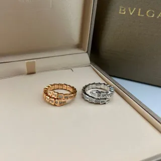 Bvlgari Serpenti Pavé Diamond Coil Rings