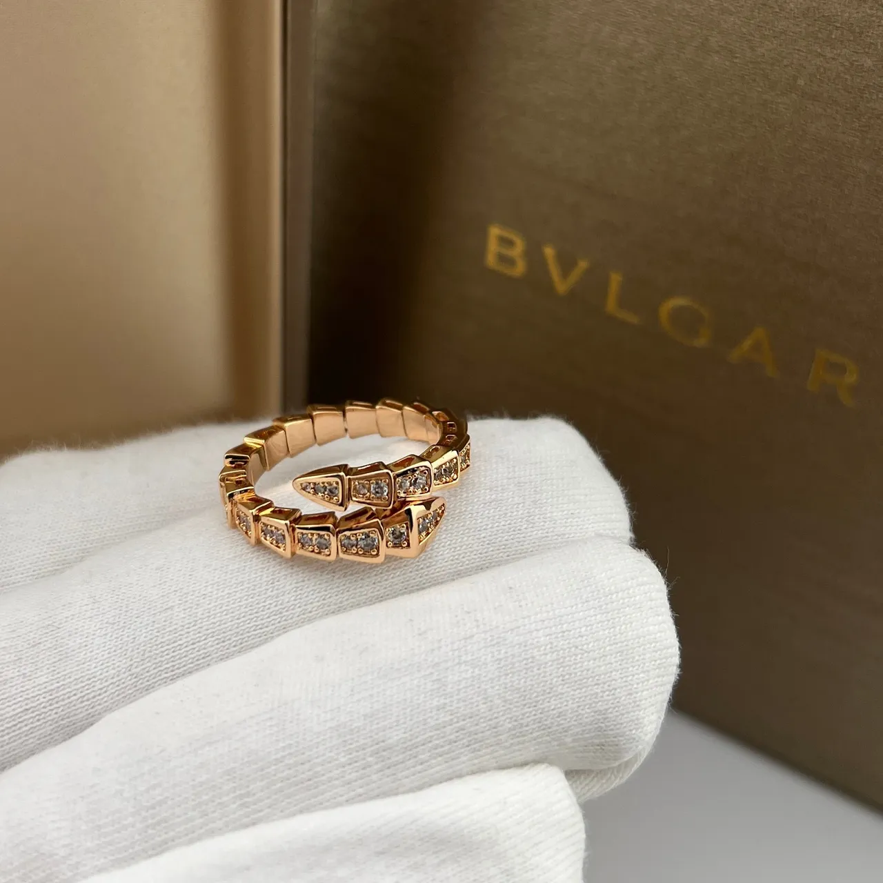 Bvlgari Serpenti Pavé Diamond Coil Rings 2
