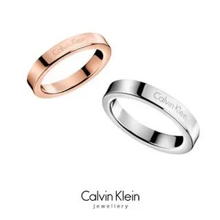 Calvin Klein Engraved Rose Gold Minimalist Ring 5