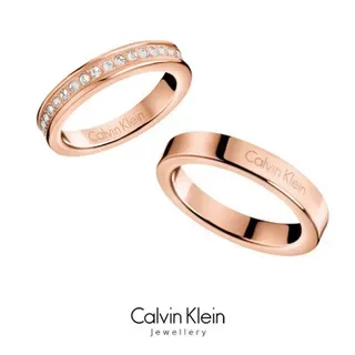 Calvin Klein Engraved Rose Gold Minimalist Ring 6