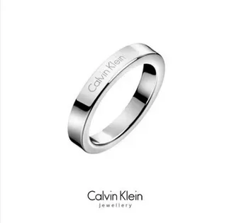 Calvin Klein Engraved Rose Gold Minimalist Ring 9