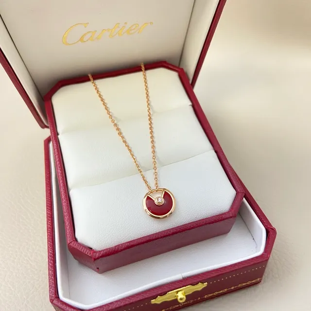 Collier Cartier en or, chaîne multicolor, circulaire, pendentif à face ouverte 5