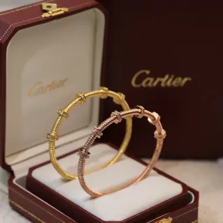 Cartier Juste un Clou Gold Ribbed Tubular Hexagonal Nut Motifs Bracelet
