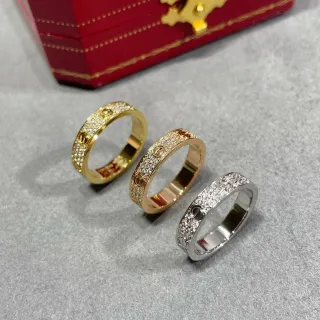 Cartier Juste un Clou خاتم ذهبي فضي كامل النطاق Pavé-Set