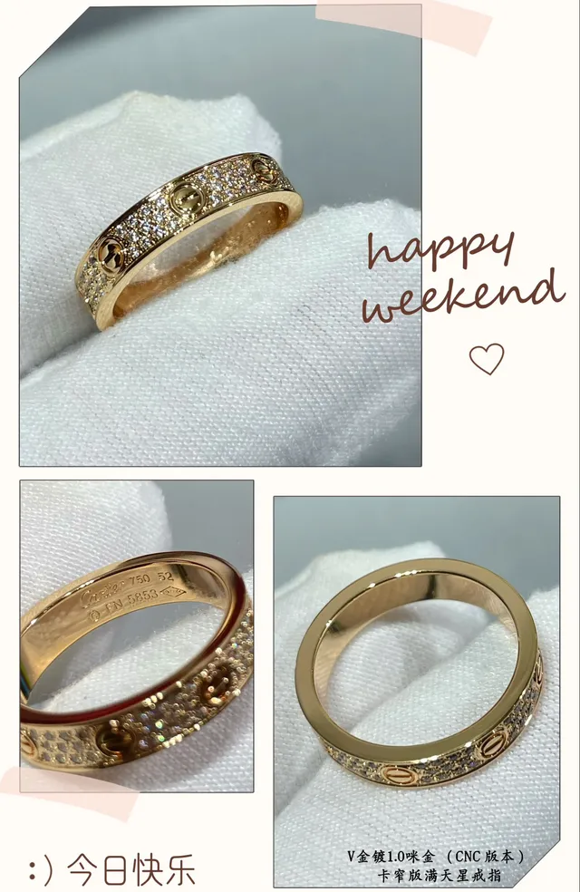 Cartier Juste un Clou Bague Or Argent Bande Complète Pavé-Set 5