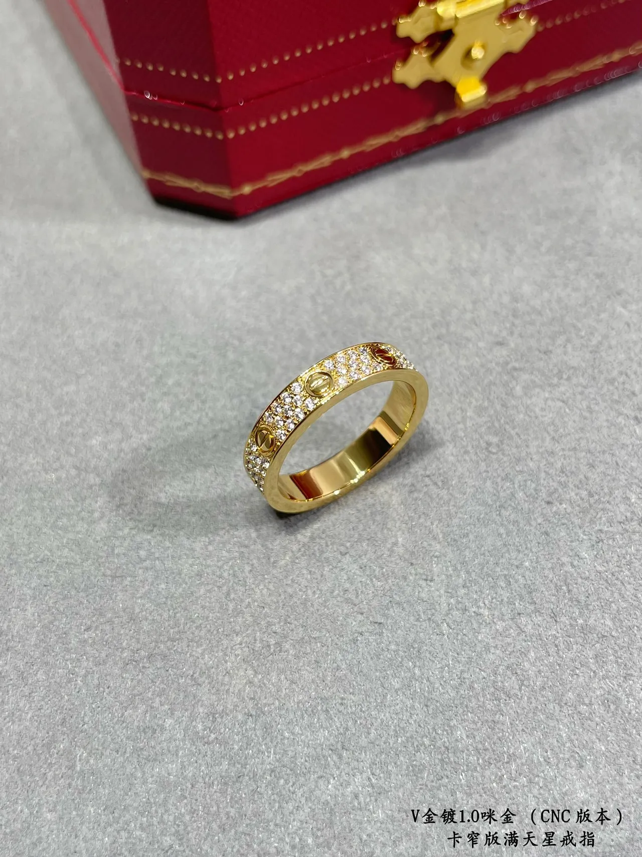 Cartier Juste un Clou Bague Or Argent Bande Complète Pavé-Set 8