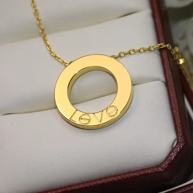 Cartier Juste un Clou Ouro Prata Aro Circular Aberto Seis Pedras Bezel-Set Colar 3