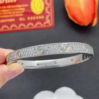 Cartier Juste un Clou Pavé Motif Silver Bracelet