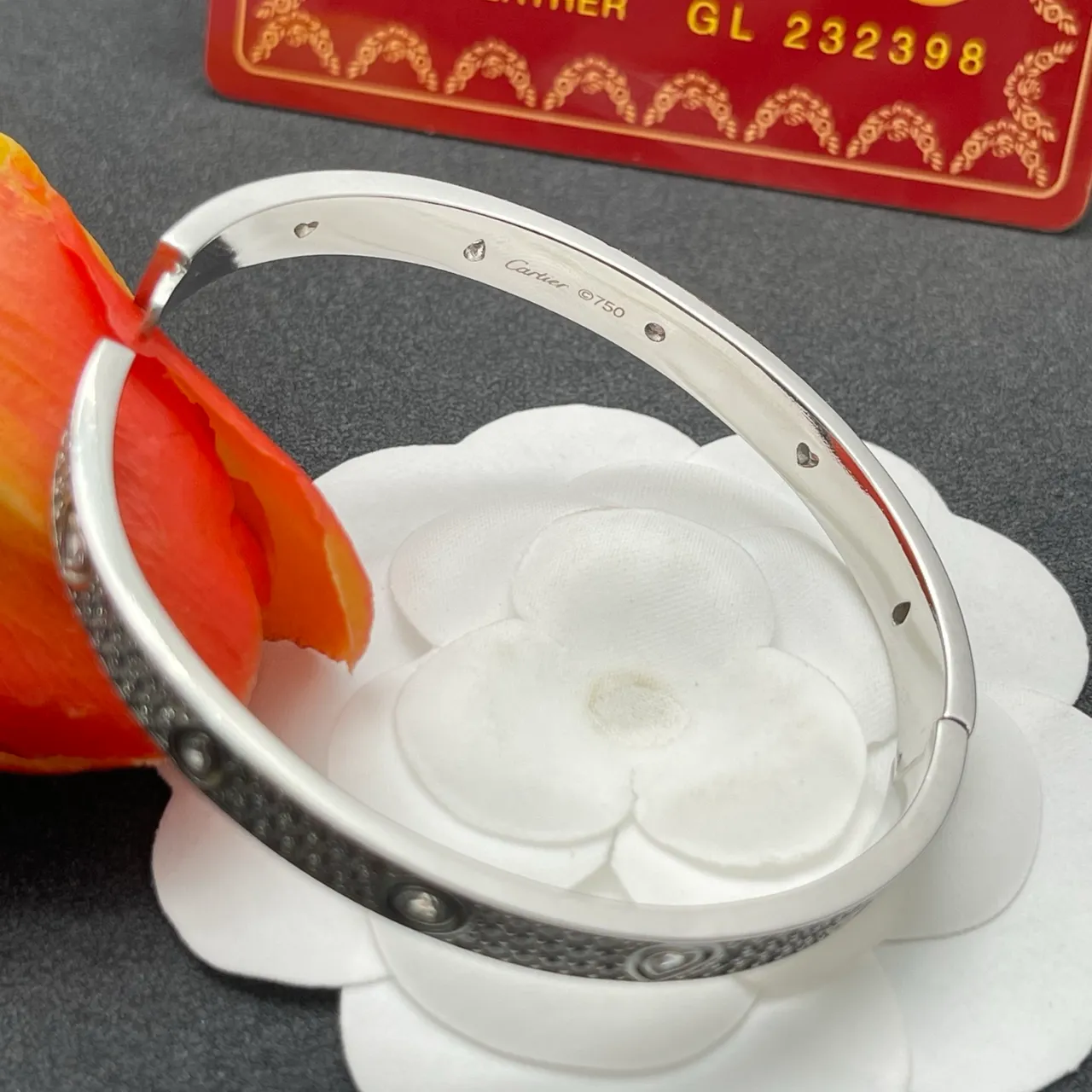 Cartier Juste un Clou Pavé Motif Pulseira de Prata 2