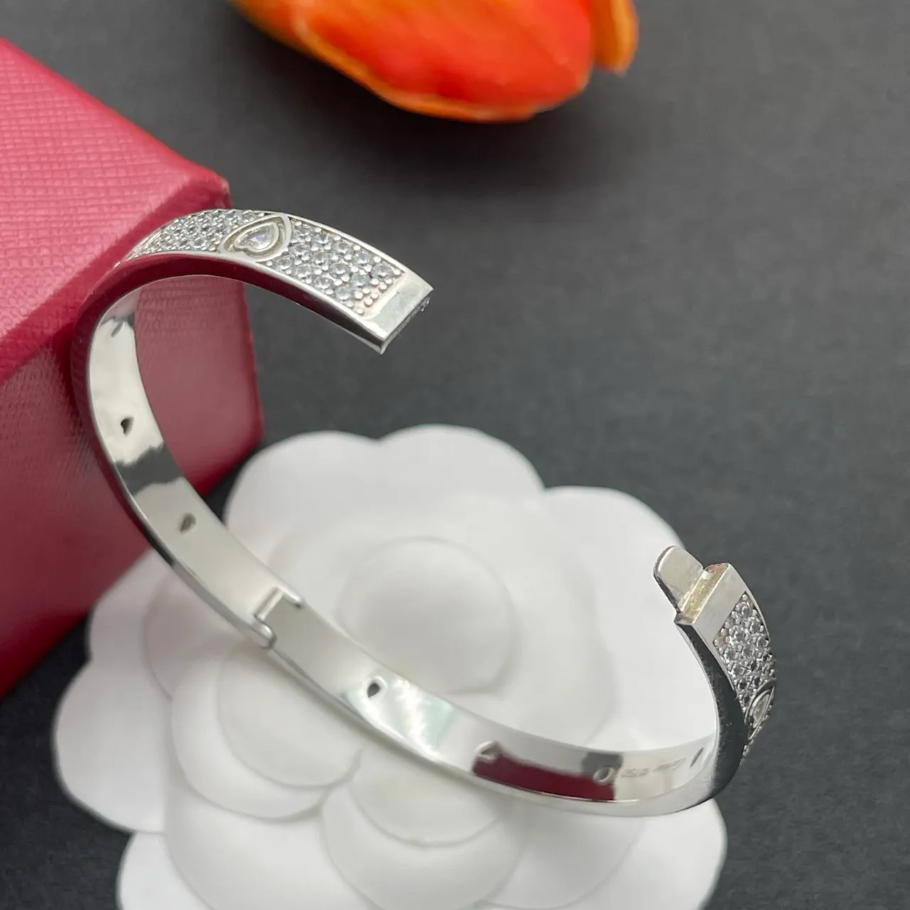 Cartier Juste un Clou Pavé Motif Pulseira de Prata 3