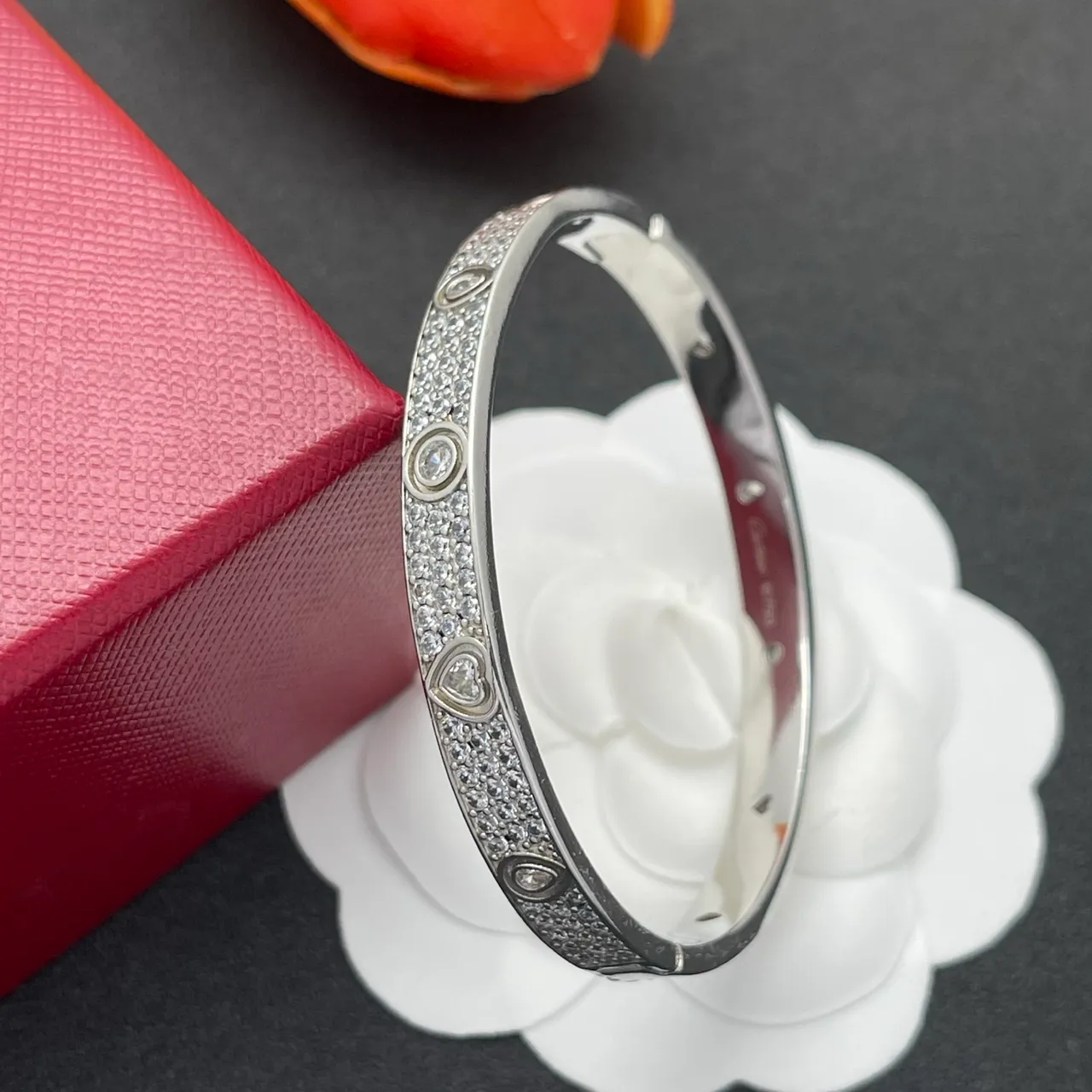 Cartier Juste un Clou Pavé Motif Pulseira de Prata 4