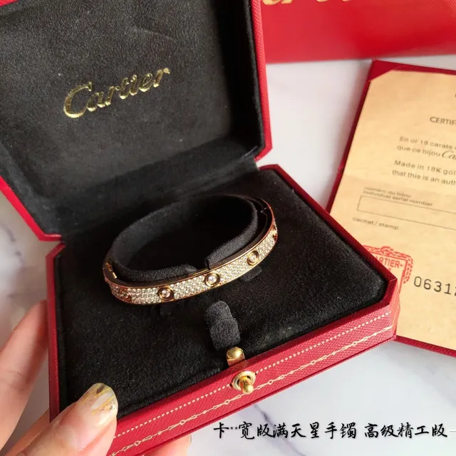 Cartier Juste un Clou Pavé-Set কঠোর ব্যাঙ্গল ব্রেসলেট 5