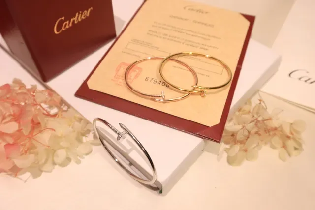 Pulseira Cartier Juste un Clou Ouro Rosa Diamantes Pavé 9