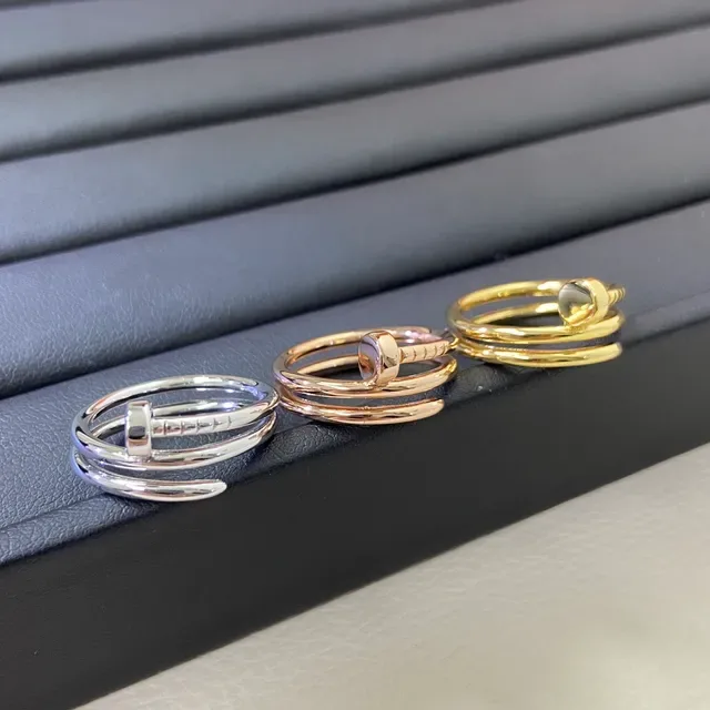 Cartier Juste un Clou Bague Argent Or Double-Bande Motif Clou 3
