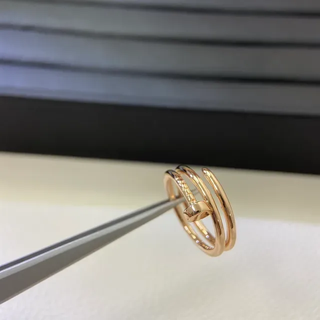 Cartier Juste un Clou Bague Argent Or Double-Bande Motif Clou 4