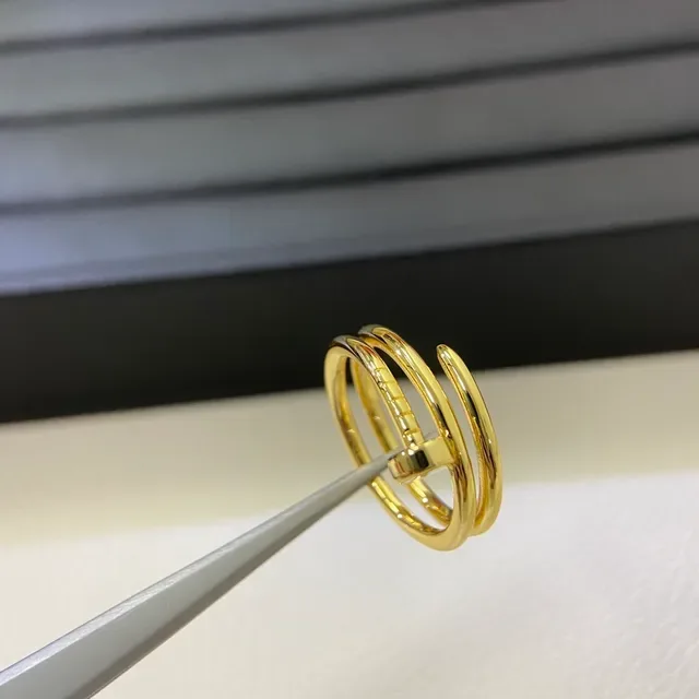 Cartier Juste un Clou Bague Argent Or Double-Bande Motif Clou 6