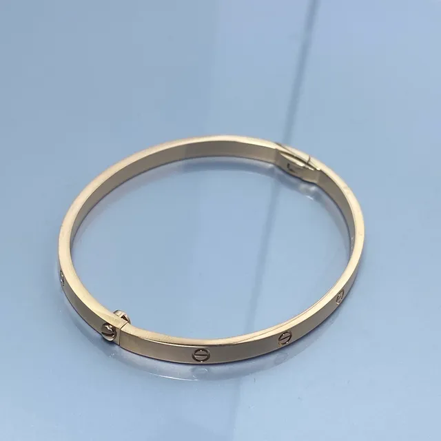 Cartier Love Bracelet ثلاثي الألوان مصقول المعدن أساور متداخلة 2
