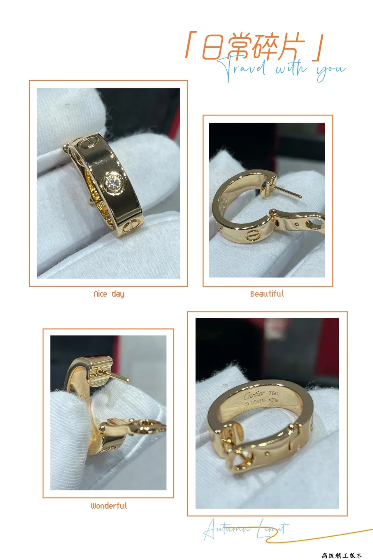 Cartier Love Créole en or à un seul diamant 2