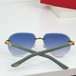 Cartier Panthère de Cartier Gafas de sol de lente gradient de acetato verde