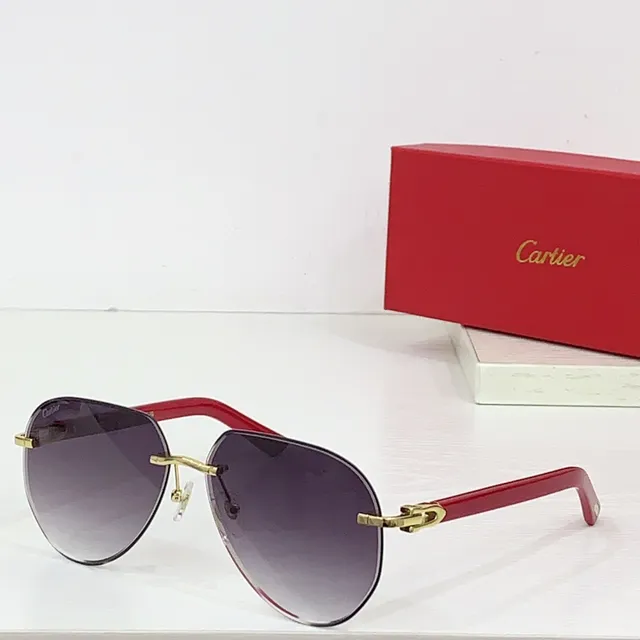 Cartier Panthère de Cartier Óculos de sol de acetato verde com lente gradient 3