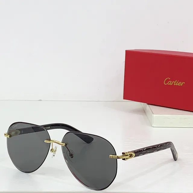 Cartier Panthère de Cartier Óculos de sol de acetato verde com lente gradient 4