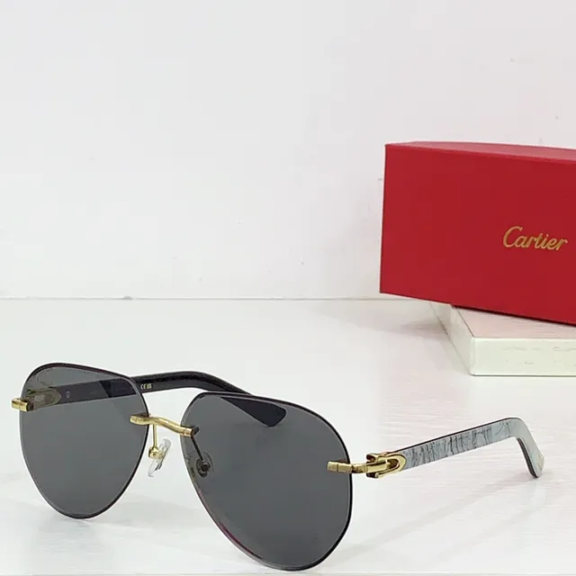 Cartier Panthère de Cartier Óculos de sol de acetato verde com lente gradient 5