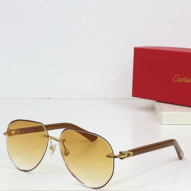 Cartier Panthère de Cartier Óculos de sol de acetato verde com lente gradient 6