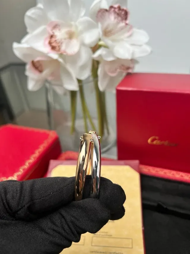 Cartier Panthère Double Panther Head Open Bangle Bracelet 7