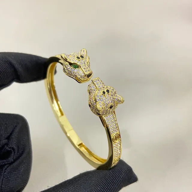 Cartier Panthère or et argent Pavé-Set motif tête de panthère bracelet 7