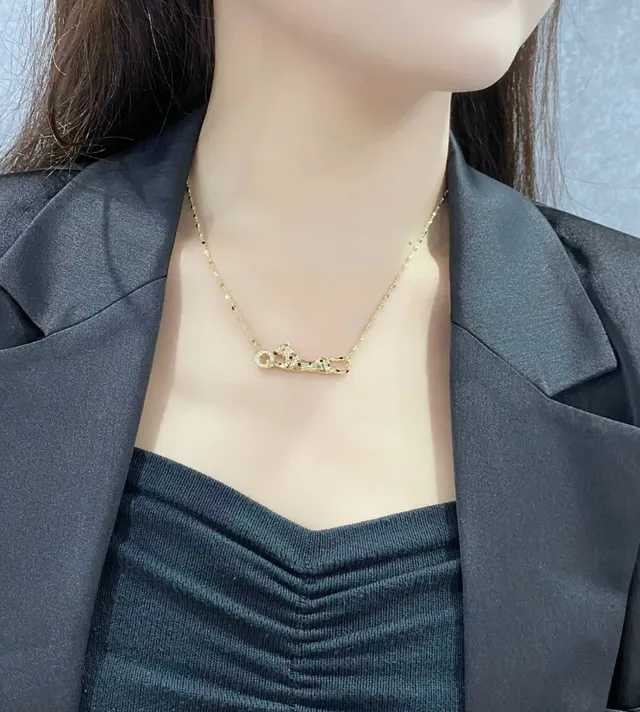 Cartier Panthère Motivo de pantera Corrente de contas Colar 8