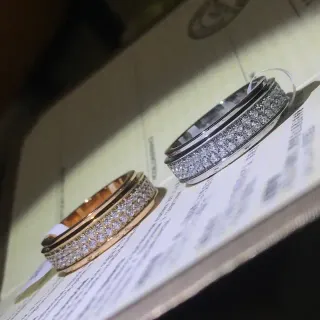 Cartier Rotating Dual-Band Pavé Diamond Ring