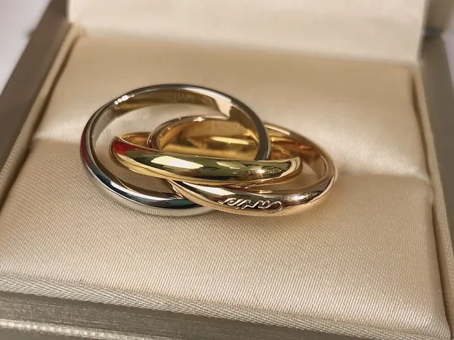 Cartier Trinity সোনা রুপো ত্রিবন্ধ আন্তঃসংযুক্ত ব্রেসলেট 4