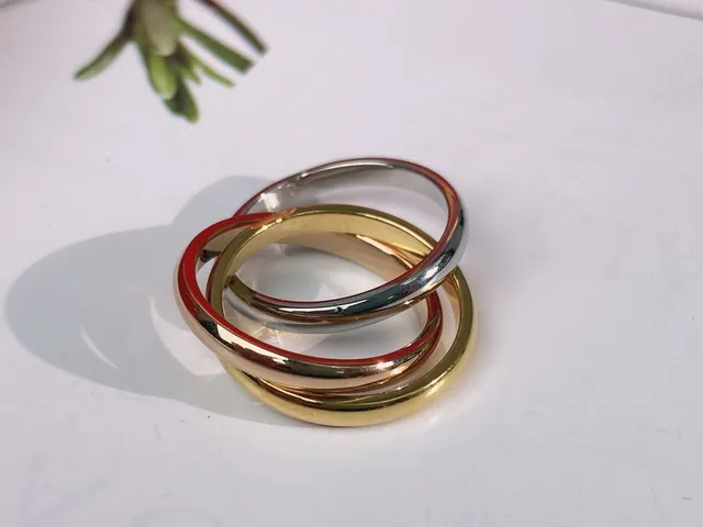 Cartier Trinity সোনা রুপো ত্রিবন্ধ আন্তঃসংযুক্ত ব্রেসলেট 5