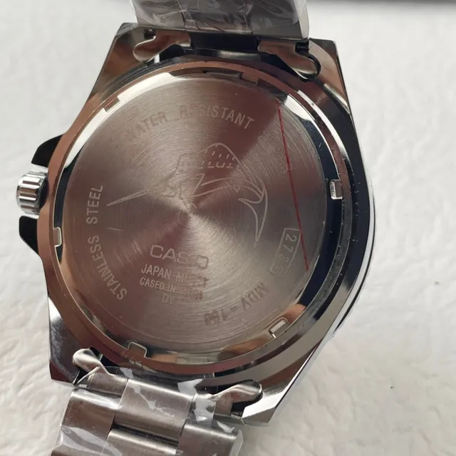 Casio Black Multicolor Diver-Style Two-Tone Bezel Quartz Watch 6