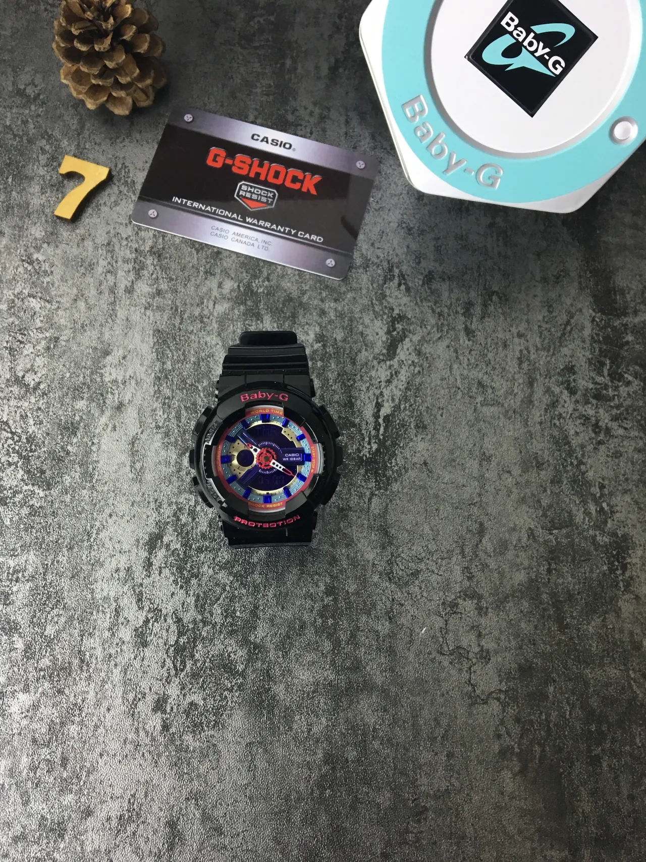 Casio Black Red Rugged Multi-Layered Bezel Analog-Digital Hybrid Dial Watch 2