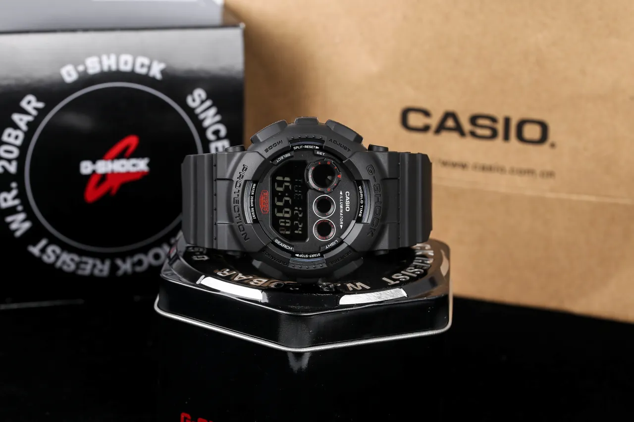 Casio G-SHOCK Black Red Rugged Digital Matte Resin Watch 4