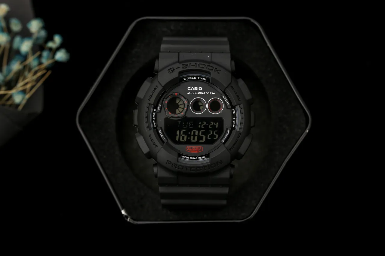 Casio G-SHOCK Black Red Rugged Digital Matte Resin Watch 7