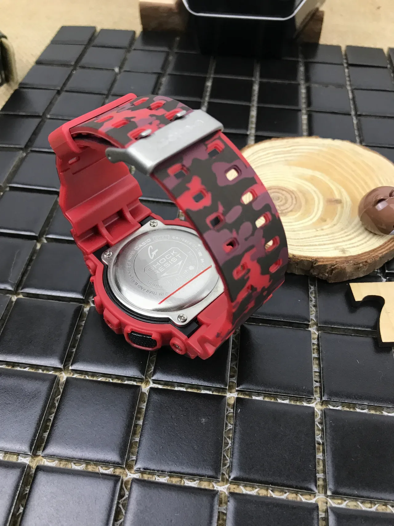 Casio G-Shock GA-100 Camouflage Orange Montre Sport 8