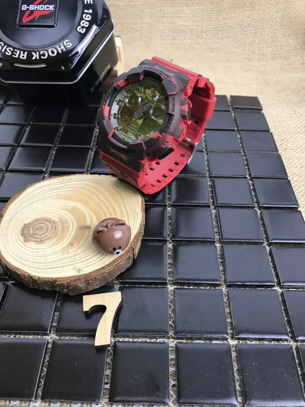 Casio G-Shock GA-100 Camouflage Orange Montre Sport 10