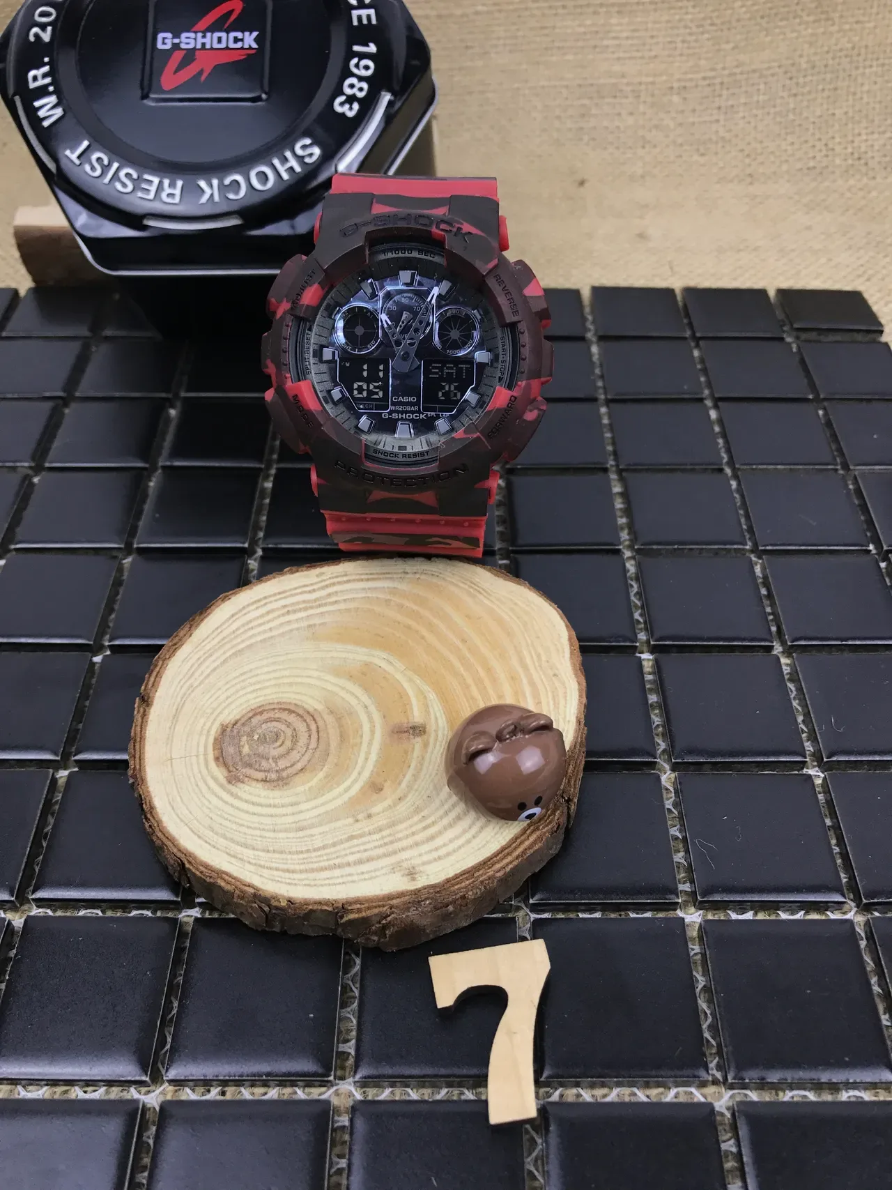 Casio G-Shock GA-100 Camouflage Orange Montre Sport 11