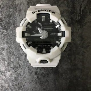 Casio G-Shock GA-100 ساعة رياضية ريزين أبيض