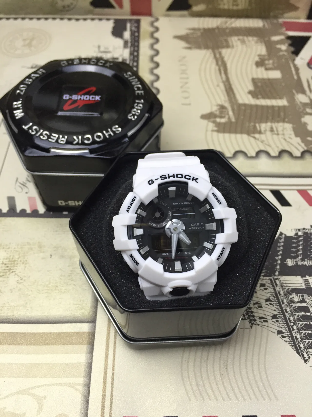 Casio G-Shock GA-100 ساعة رياضية ريزين أبيض 11