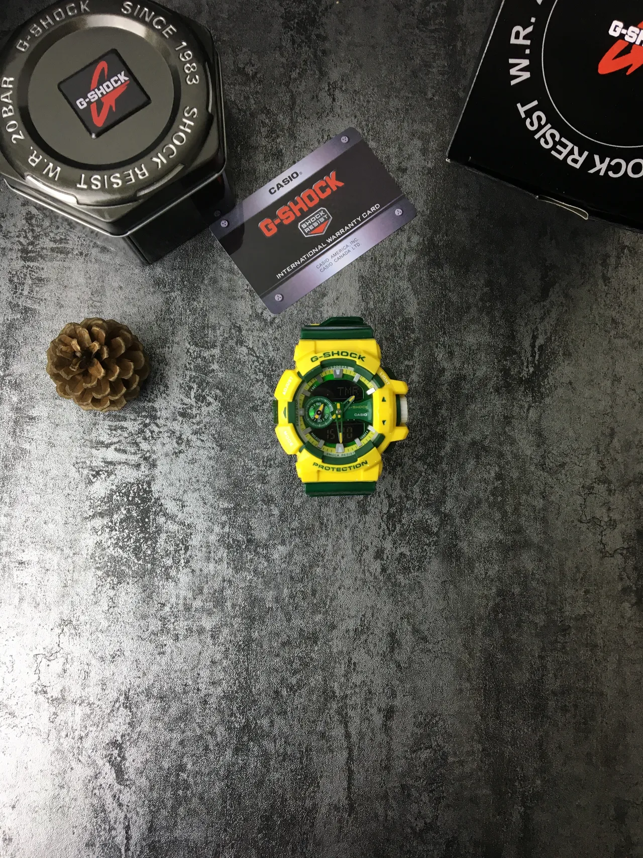 Casio G-Shock GA-100 أصفر أخضر ساعة رياضية 3