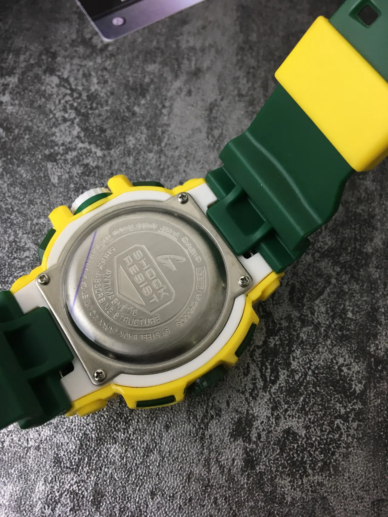 Casio G-Shock GA-100 أصفر أخضر ساعة رياضية 4