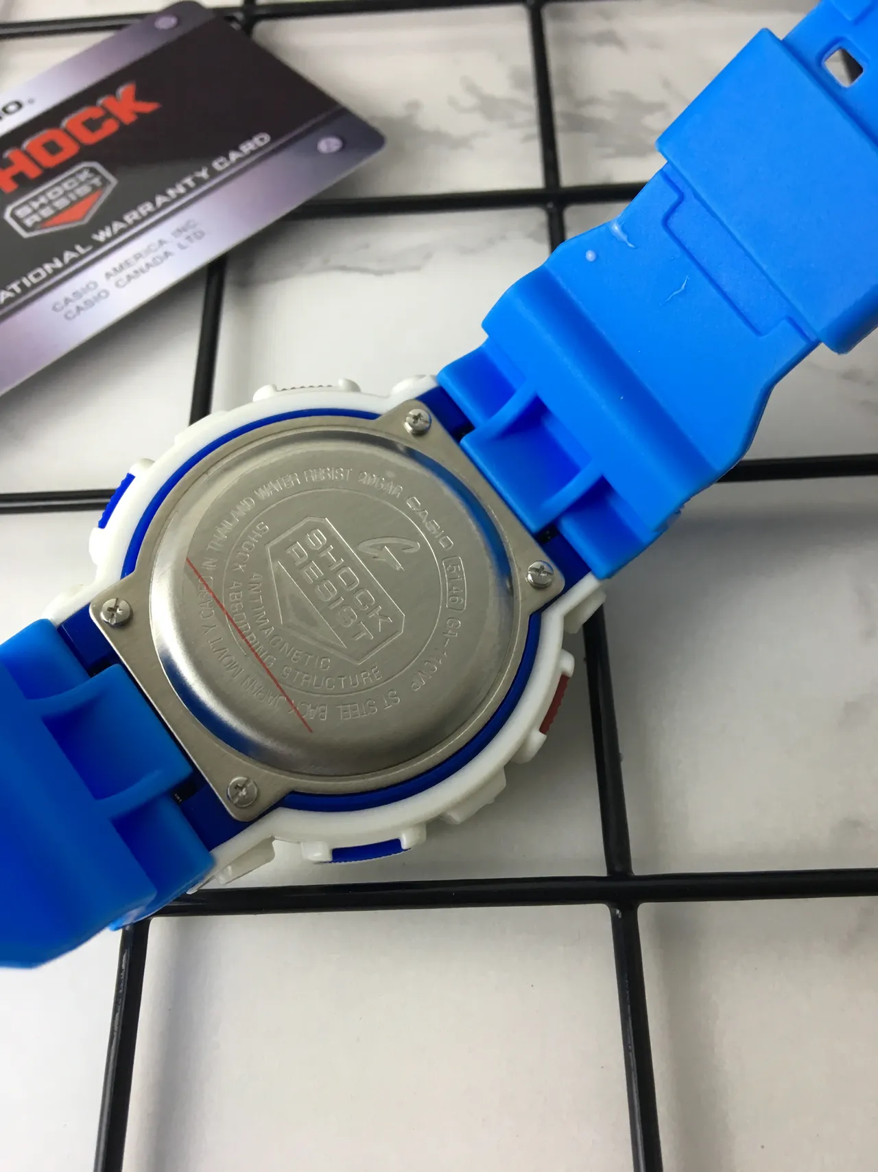Casio G-Shock GA-110 Branco Azul Vermelho Relógio Esportivo 4