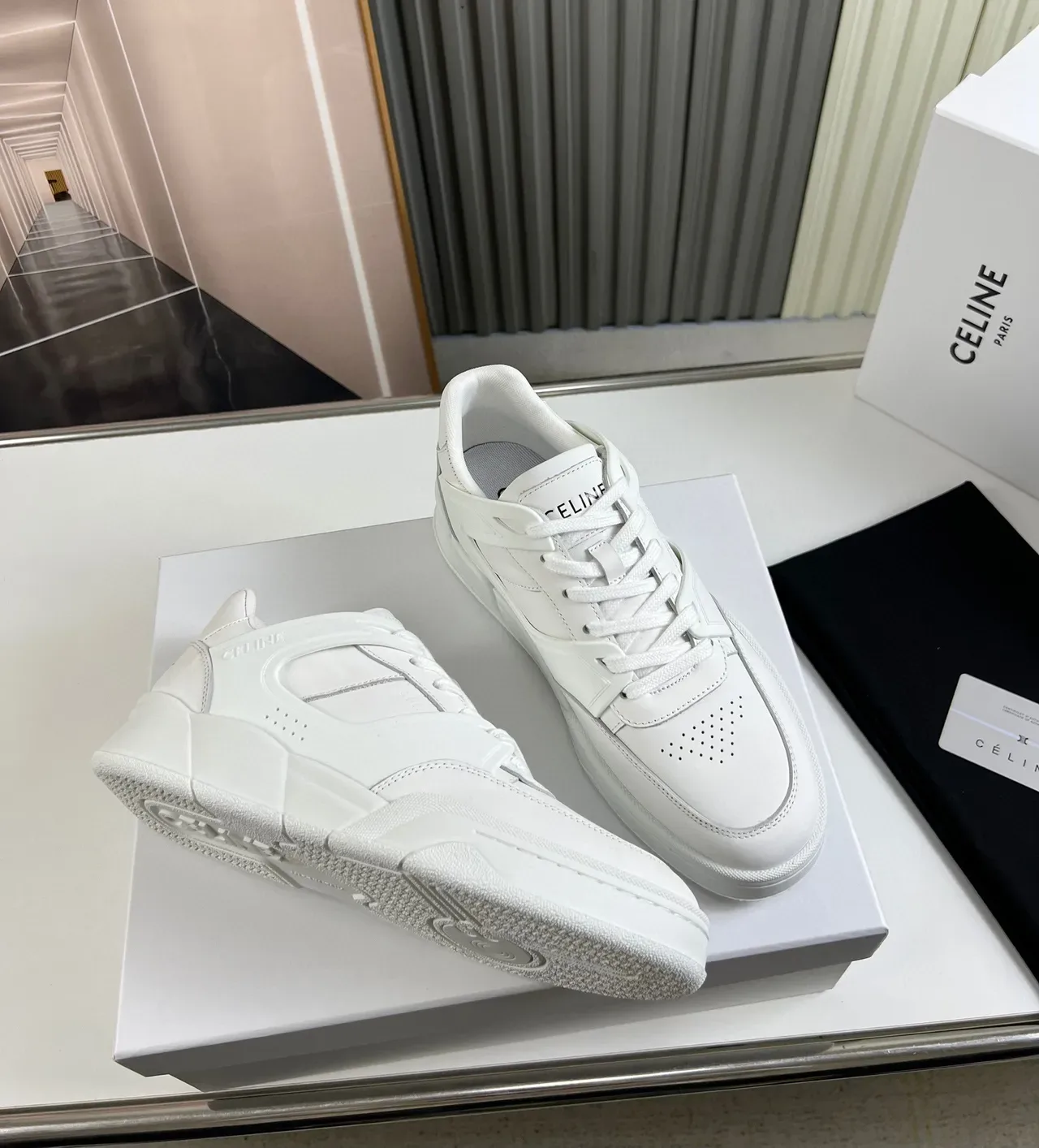 Celine CT-01 Z Trainer Sneakers Lifestyle Blanc Monochrome 5