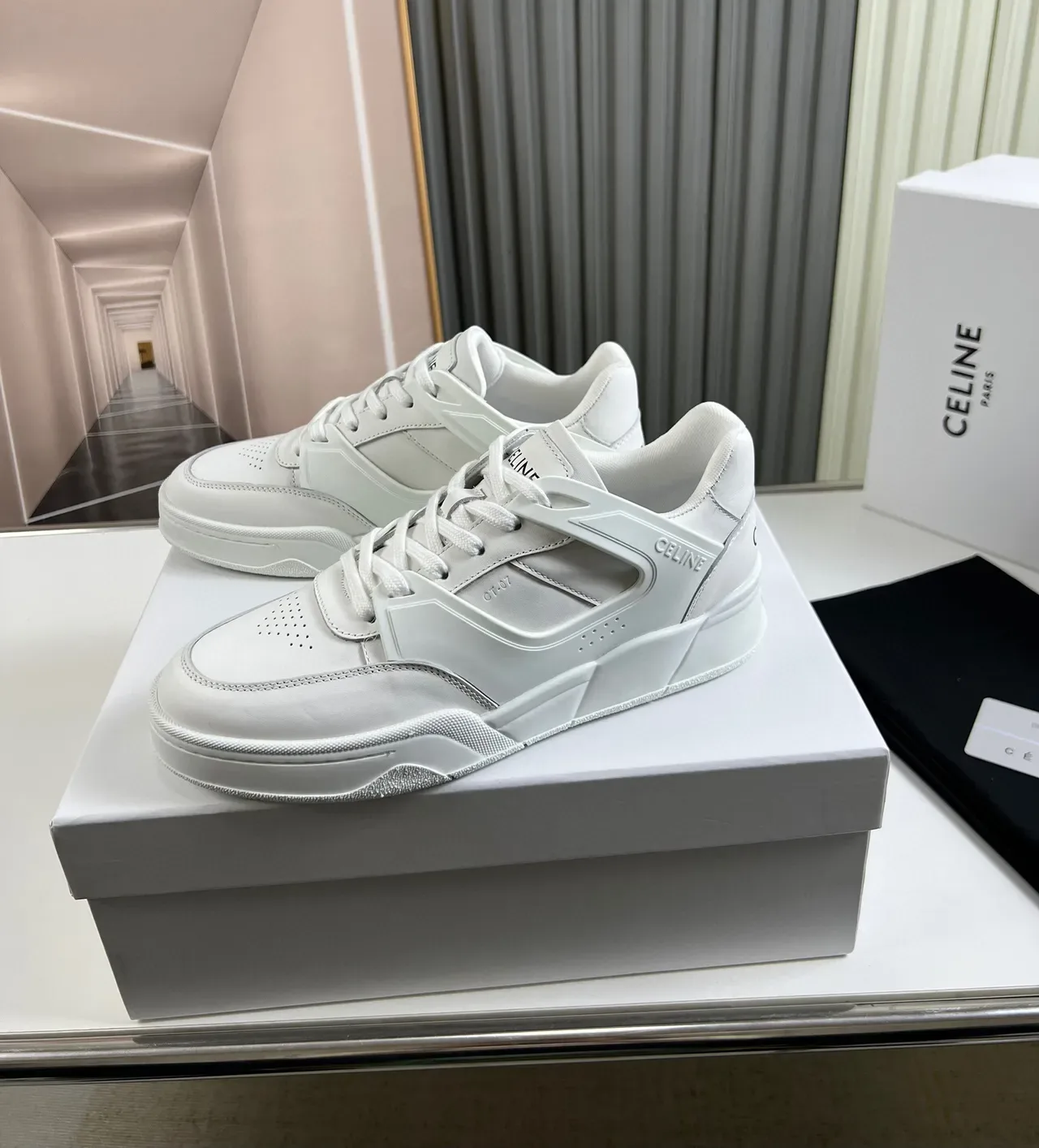 Celine CT-01 Z Trainer Sneakers Lifestyle Blanc Monochrome 8