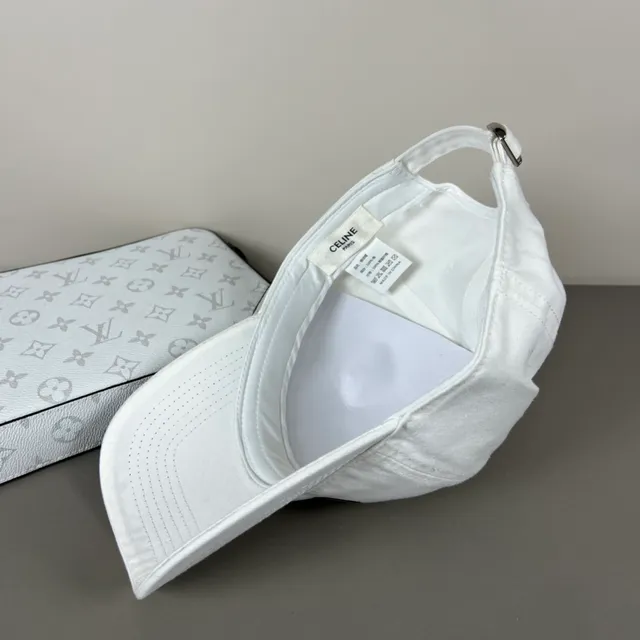 Celine Logo Cap Khaki Unstructured Baseball Cap 5