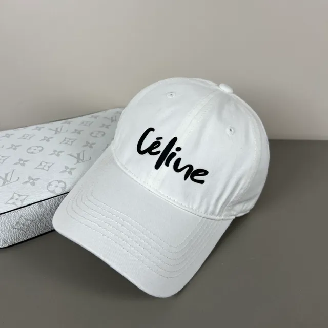 Celine Logo Cap Khaki Unstructured Baseball Cap 6